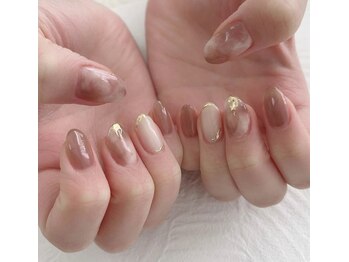 ミガクネイル(Migaku nail)/透明感　もやもやニュアンス