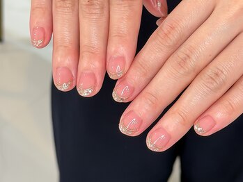 ワンアンドオンリー(One&Only)/ラメフレンチ×ミラーライン