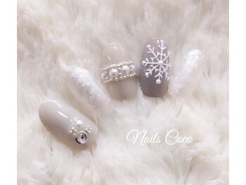 ネイルズ ココ(nails COCO)/雪の結晶ネイル