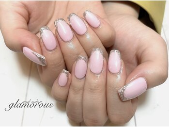 ネイルグラマラス 西新井店/《パラジェル》ミラーフレンチ