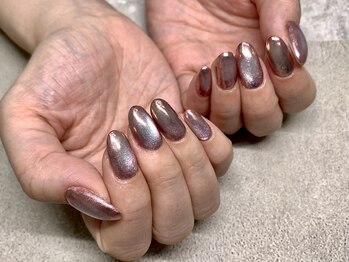 マグネット×ミラーネイル