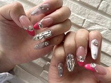 エヌ(N)/埋め尽くし/フレンチ/ビジュー