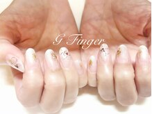 ジーフィンガー 大井町店(G Finger)/お正月を意識したホワイトネイル