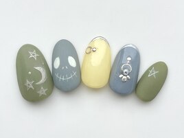 ハロウィン　ゴースト　星　月