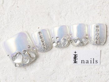 アイネイルズ 新宿店(I nails)/オーロラビジューフット11480円