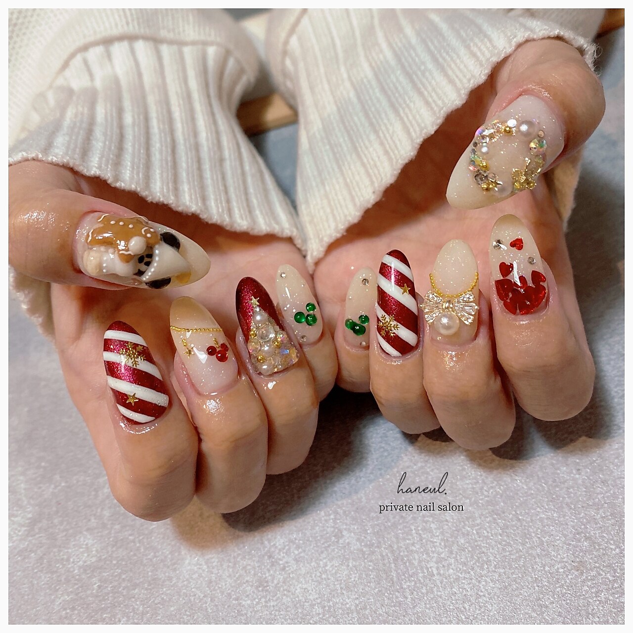 商品説明必読!!3D☆クリスマスネイルパーツ❤︎ Amazon | クリスマス ネイルパーツ 100個セット 3D 立体 可愛い