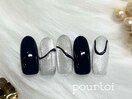 ニュアンスぷっくりネイル