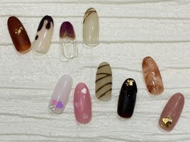 バレンタインネイル