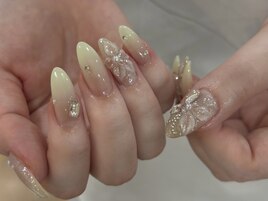 ミントグリーン×3Dフラワー