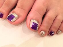 ネイルズ ララ(nails Lala)/ビジューフットネイル。