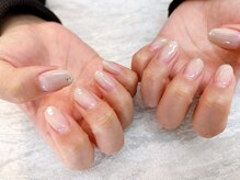 リラネイル(LilaS nail)/グラデーション&ラメ散らし