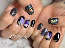 クリーク(CREEK)/夏祭り浴衣和柄エンボスオーロラ