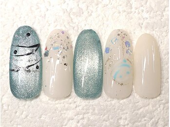 リノ ネイル(Rino nail)/8月の新作 夏祭りネイル 708i2