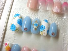 ラテネイル(Latte Nail)/【原限定】水彩フラワーデザイン