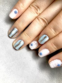 爽やかブルーネイル