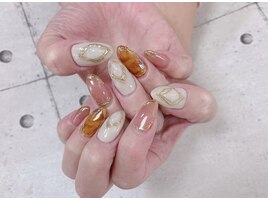 べっ甲デザインネイル