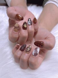 バレンタインチョコネイル