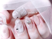 アール(R’)/レース×蝶nail