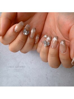 リアンスネイル ヴィヴィッド 岡山店(LianS nail ViViD)/ナチュラル+パーツ