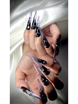 クロスネイル 渋谷店(CROSS nail)/ダーク感あるロングネイル