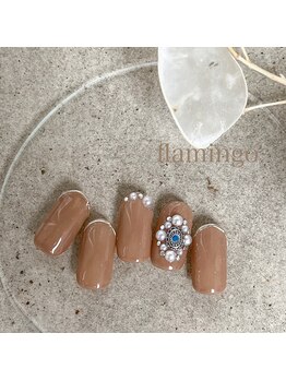 フラミンゴ(flamingo)/キャンペーンネイル¥6000