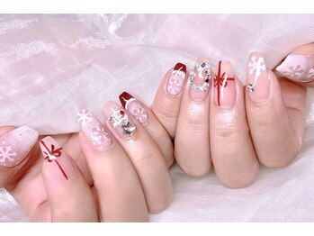 エムズ ネイルサロン(M2)/ボルトフレンチ冬ネイル