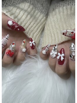 フラワーズネイル(flowers nail)/ガーリー！リボンネイル