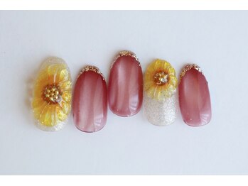 ココネイル/ひまわりネイル