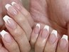 フレンチネイル(ベースクリアラメライン込)パラジェルあり