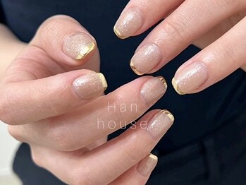 ハンハウス 辻堂店(Han house.)の写真/シンプルで上品なデザイン~お洒落トレンドアートまで♪季節に合わせたお任せニュアンスネイルも人気☆