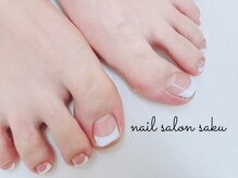 サク(saku)/フットネイル/フレンチ