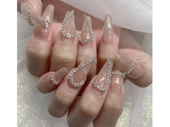 モルフォネイル(Morpho nail)/ワンホンネイル#ハートチェン