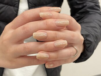 ピース(PEACE)/オフィスネイル ラメ シンプル