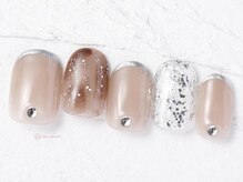 ネイルメゾン 池袋店(NAIL MAISON)/ヌーディーラメべっ甲￥10550