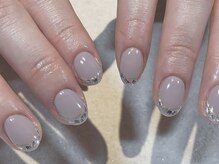 キュアーズ ネイル(CURES NAIL)/キラキラオーロラフレンチ