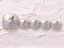 ネイルメゾン 渋谷店(NAIL MAISON)/フラッシュラメ×ミラー¥7500