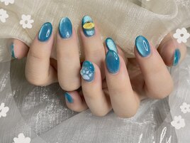 ブルーマグネットネイル☆錦糸町