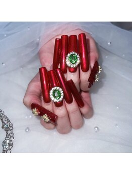 ネイルサロン ヴェルニ(NAIL SALON VERNIS)/#ミラーネイル#赤ミラーネイル