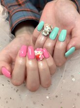 ネイルアンバー 西向田店(Nail amber)/ジェル2本アート