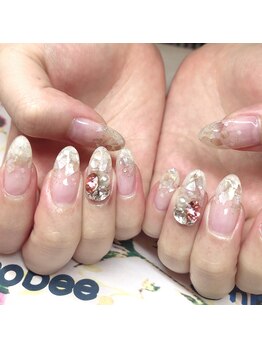 トータルサロン 白べぇーっ プラス/キラキラシェルネイル