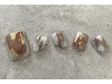 ネイルデコ(nail DECO)/フット　定額　大人ニュアンス