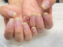 アース コアフュールボーテ 松本庄内店(EARTH coiffure beaute)/イエローフレンチ　10000円