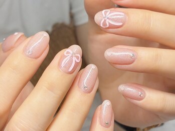 エヌエーブランカ 東白楽店(n.a.blanca)/ワンホン風ネイル♪