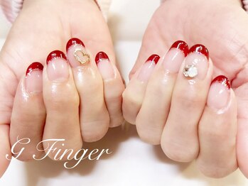 ボルドーフレンチネイル