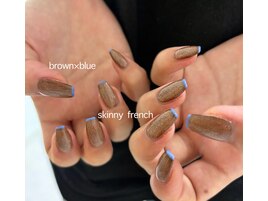 autumn skinny french nail