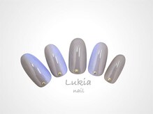 ルキア(Lukia)/グレー＆パープルオンブレネイル