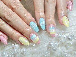 イースターネイル/手描き/春