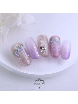 ピオニーネイル(peony nail)/4月新作　藤の花