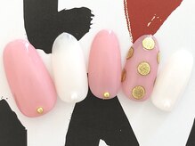 ムーネイル(mou nail)/シンプル可愛いドットデザイン