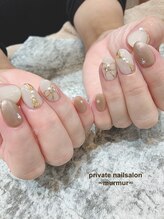 プライベート ネイルサロン マーマ(murmur)/リボンミラーネイル